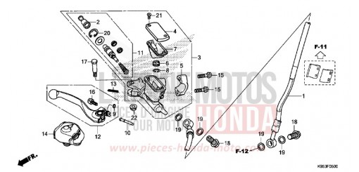 HAUPTBREMSZYLINDER, VORNE ZYLINDER CRF250RXK de 2019
